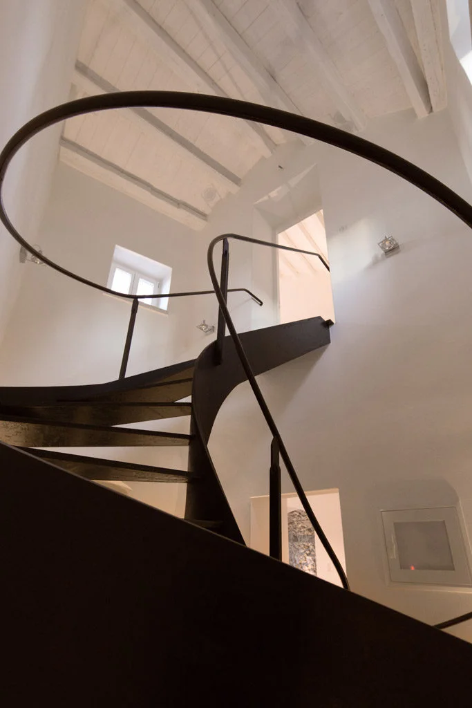 Iron spiral staircase
