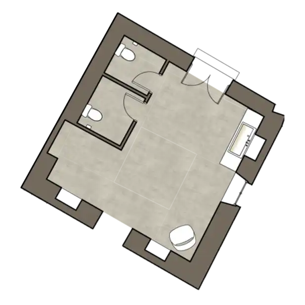 Cloakroom floor plan
