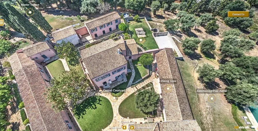 Aerial view of The Courti Estate